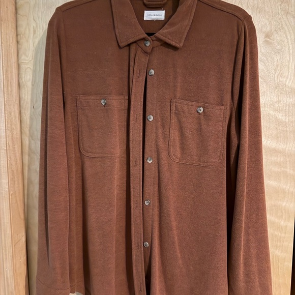 Thread & Supply Rust Button-Up Shirt - Picture 1 of 4